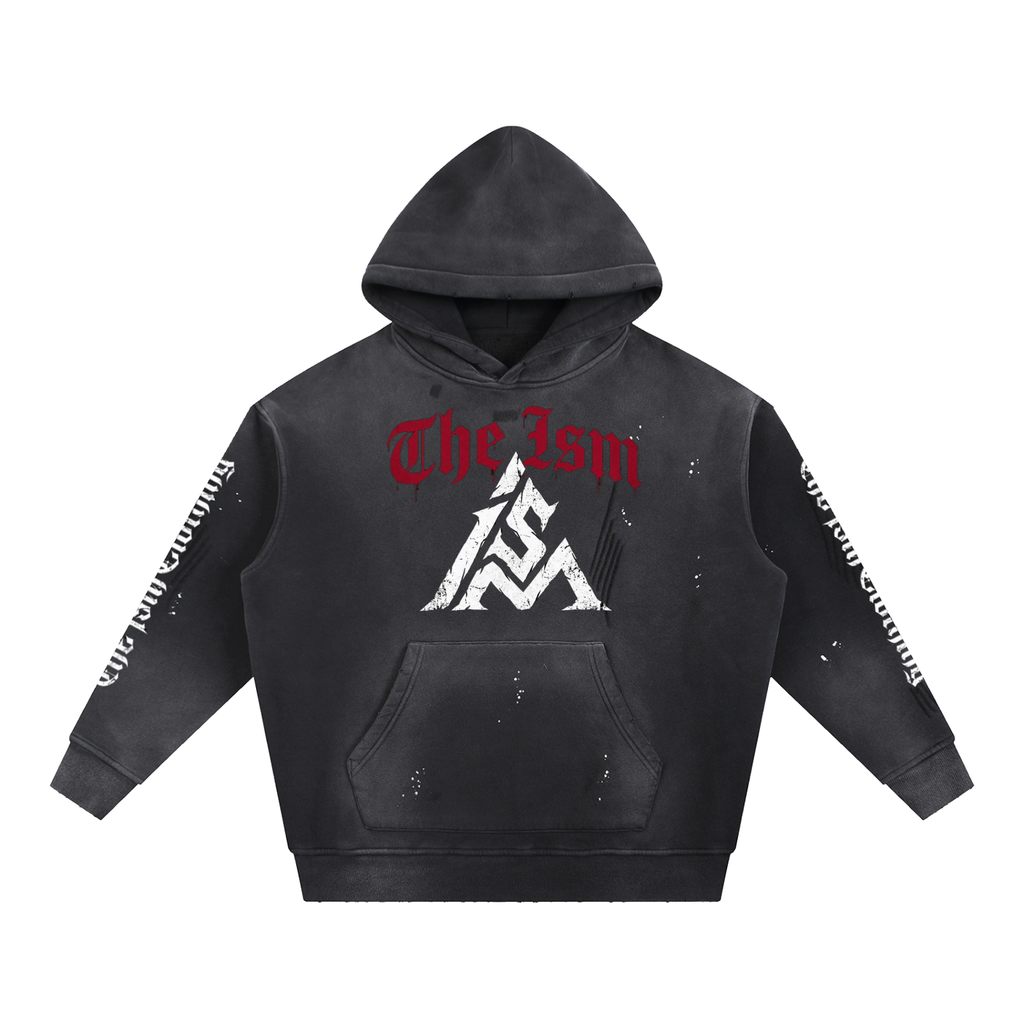 Musicism 1 Vintage Washed Frayed Fleece Hoodie