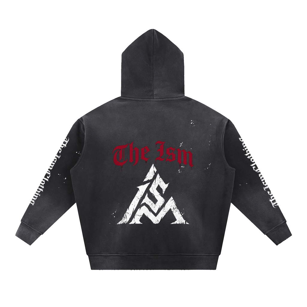 Musicism 1 Vintage Washed Frayed Fleece Hoodie